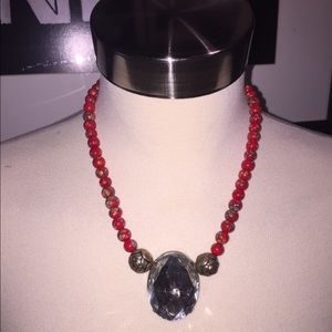 Vintage Red Bead Necklace